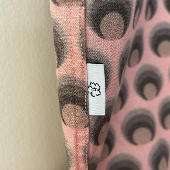 Ted Baker Pegus Retro Spot Print Linen-Blend Button Down Shirt XL Pink - Picture 8 of 8